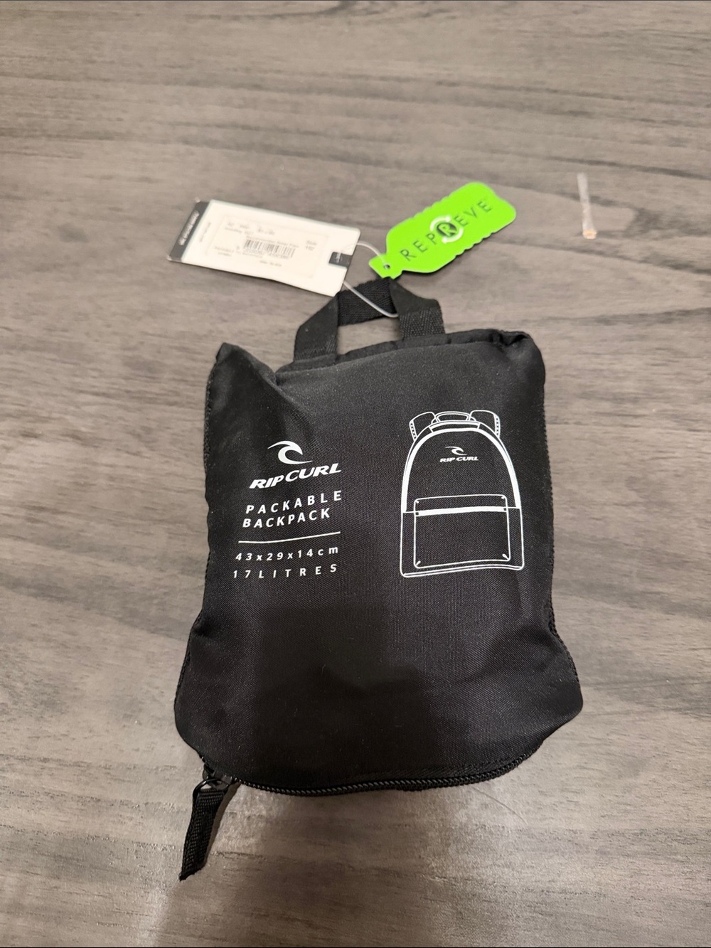Rip Curl Packable Black Backpack